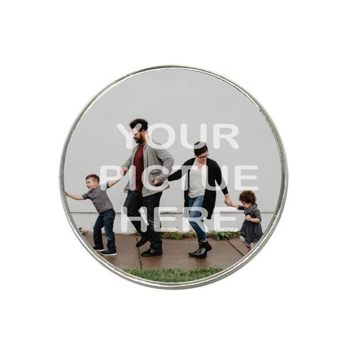 Round Shaped Metal Fridge Magnet with any Photo