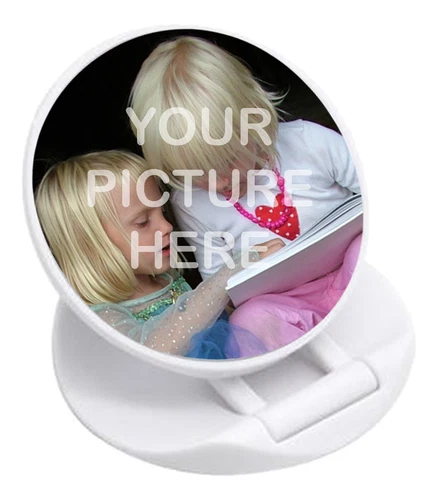 Round White Phone Popper with any Photo
