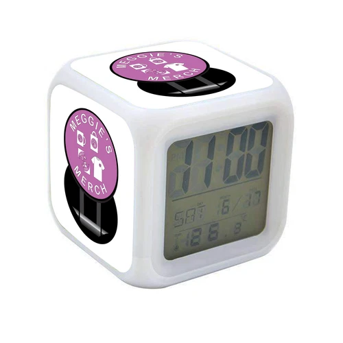 Colour Changing Digital Alarm Clock with Thermometer with any Photo