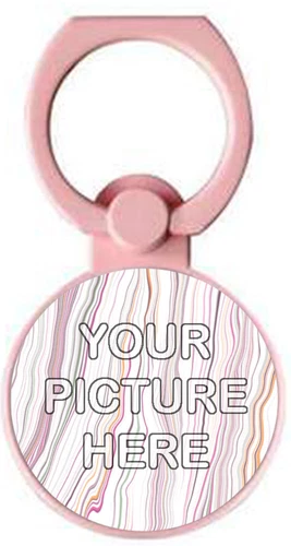 Round Pink Phone Ring with any Photo