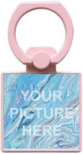 Square Pink Phone Ring with any Photo
