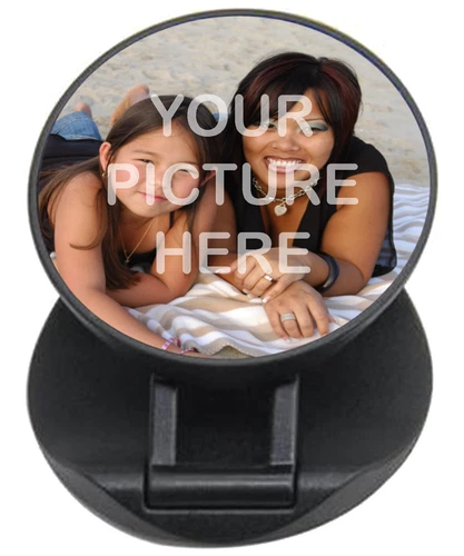 Round Black Phone Popper with any Photo