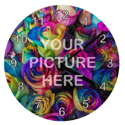 Metal Round Clock with any Photo