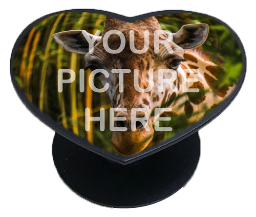 Heart Black Phone Popper with any Photo