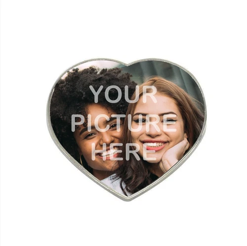 Heart Shaped Metal Fridge Magnet with any Photo