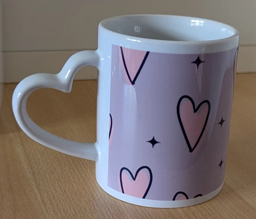 Heart Handle Heart Illustration Mug